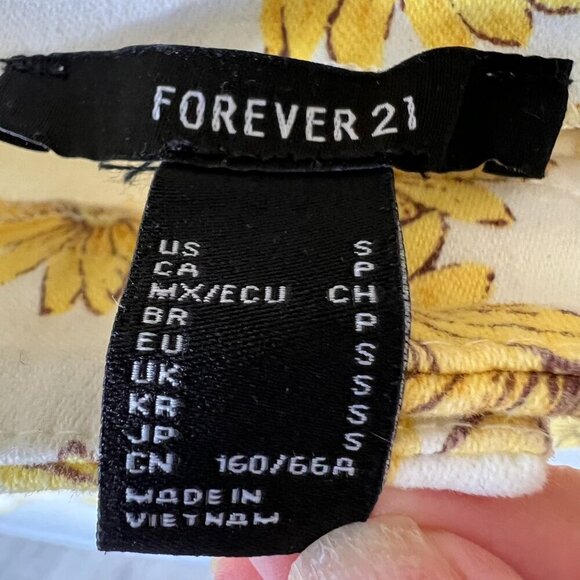 Forever 21 Skirt Juniors Size Small Sunflower Daisy Button Down Mini Springtime - Picture 13 of 16